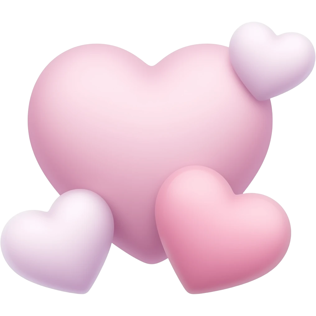 Romantic pastel hearts emoji
