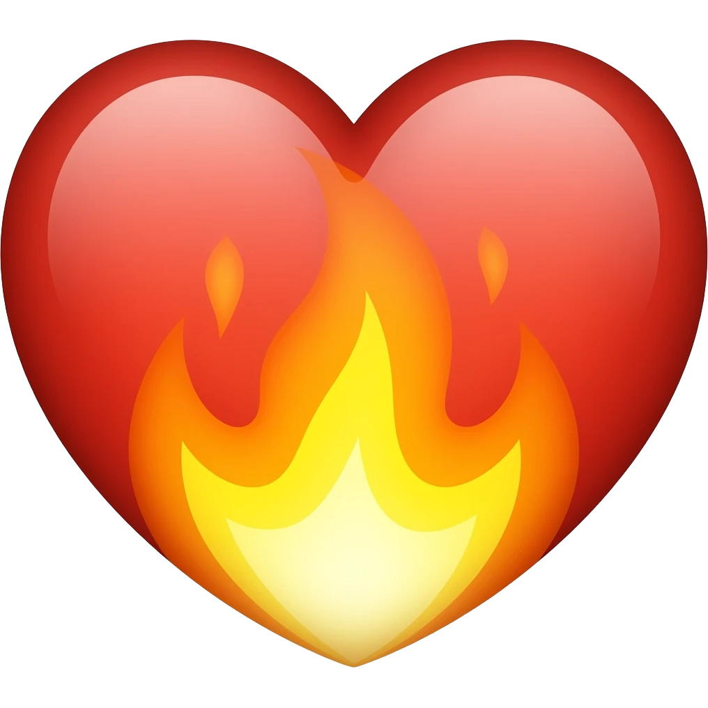 Corazón de fuego emoji