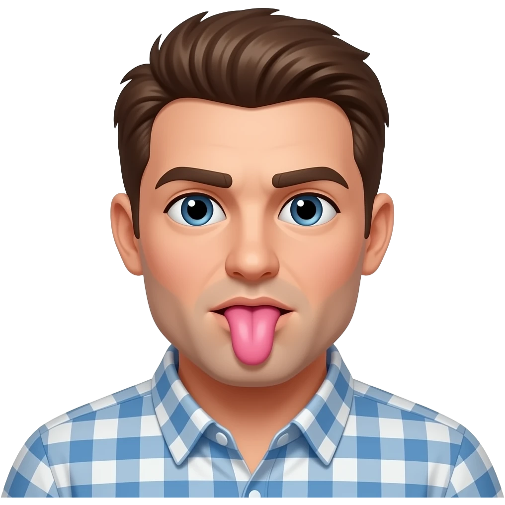 Man sucking on a vagina emoji