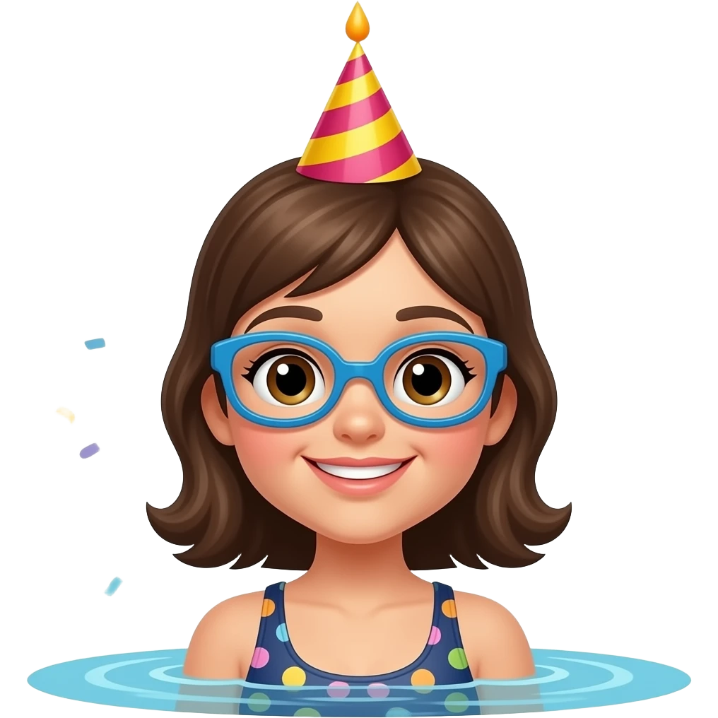 swimmer birthday girl emoji