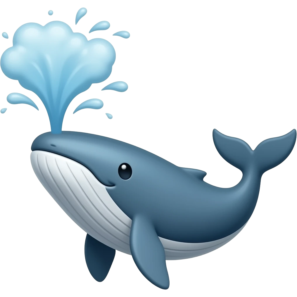 Spouting water Whale emoji