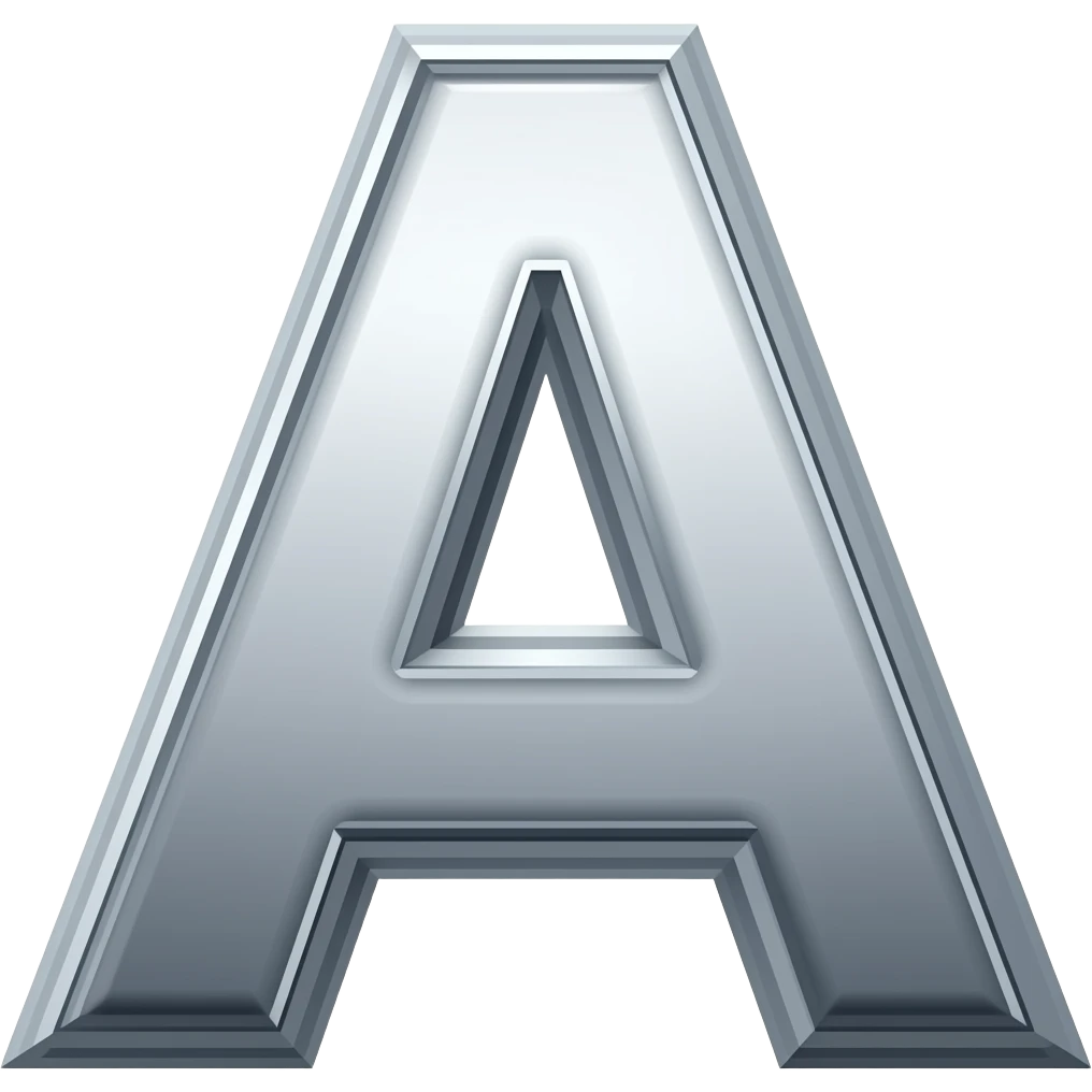 'A' written in stylish emoji
