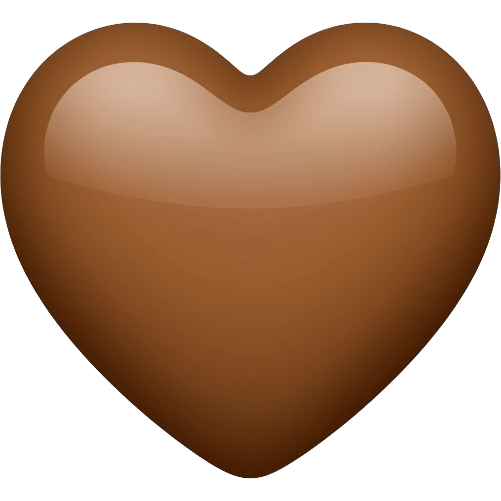 Corazón marron emoji