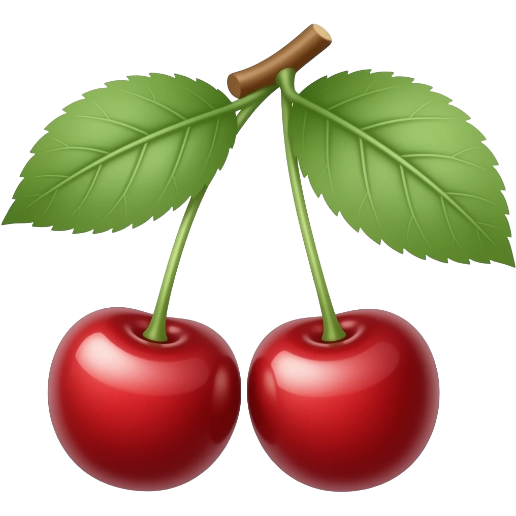 small early cherries on the tree emoji