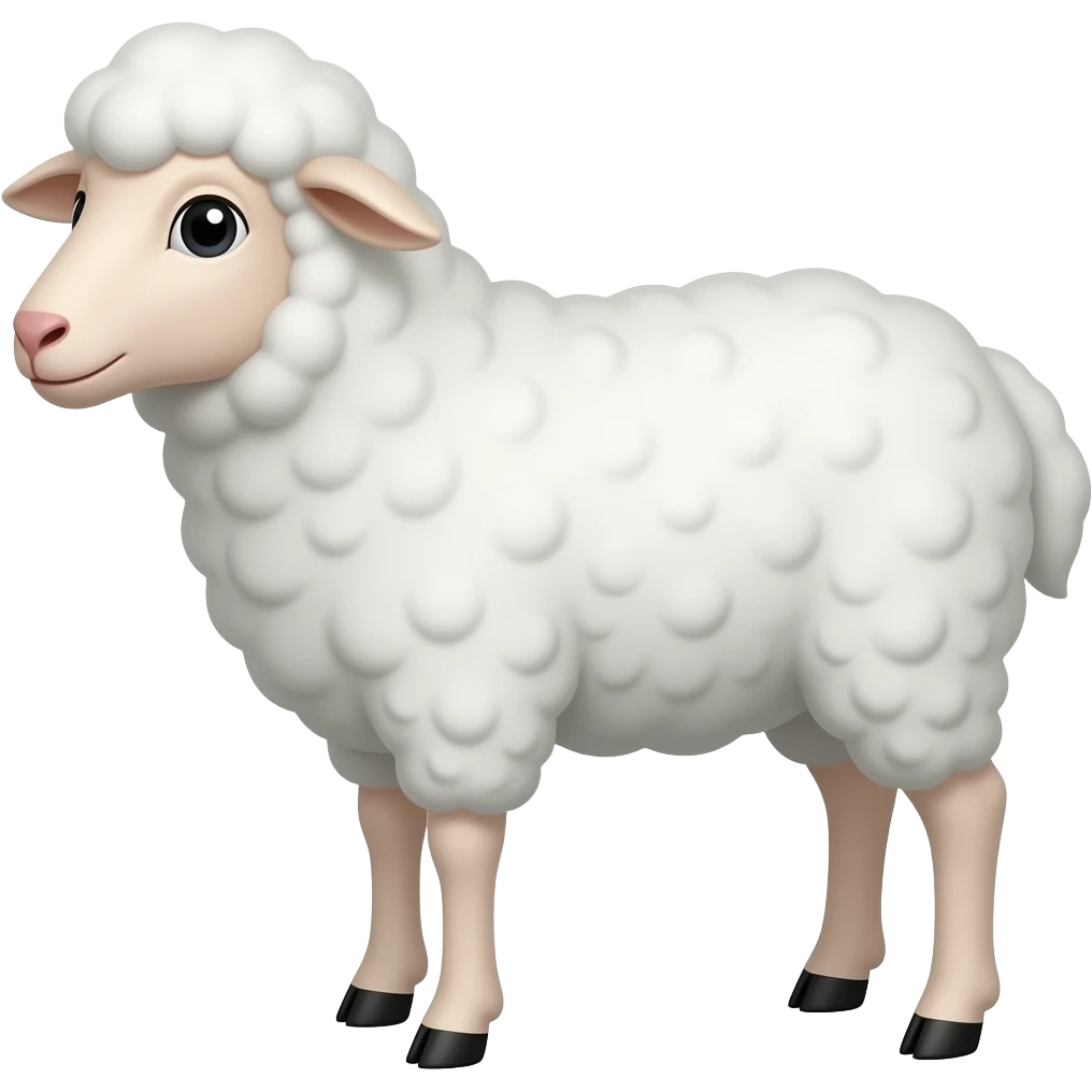 white bright sheep emoji