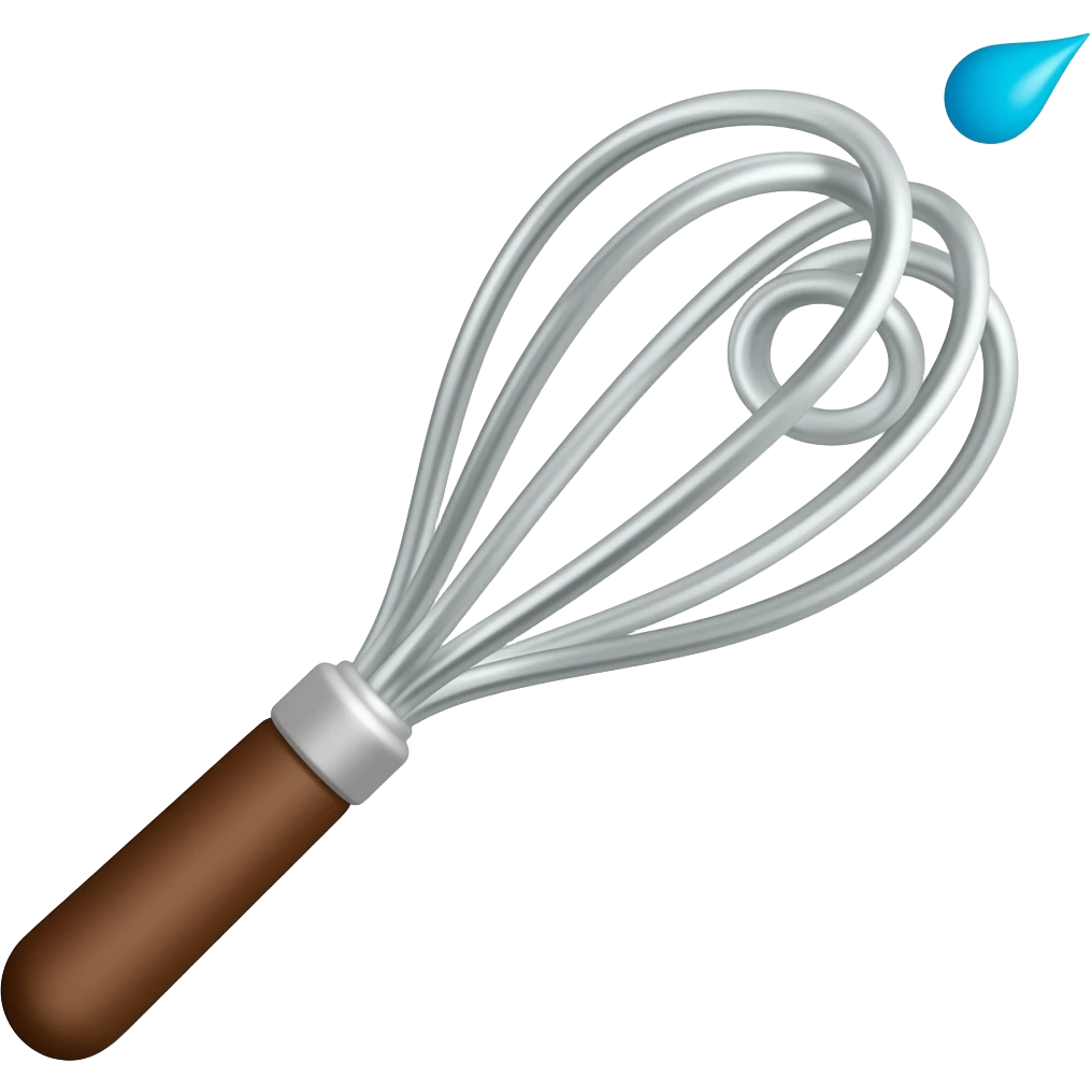A classic style whip in the style of an emoji on an Apple device emoji