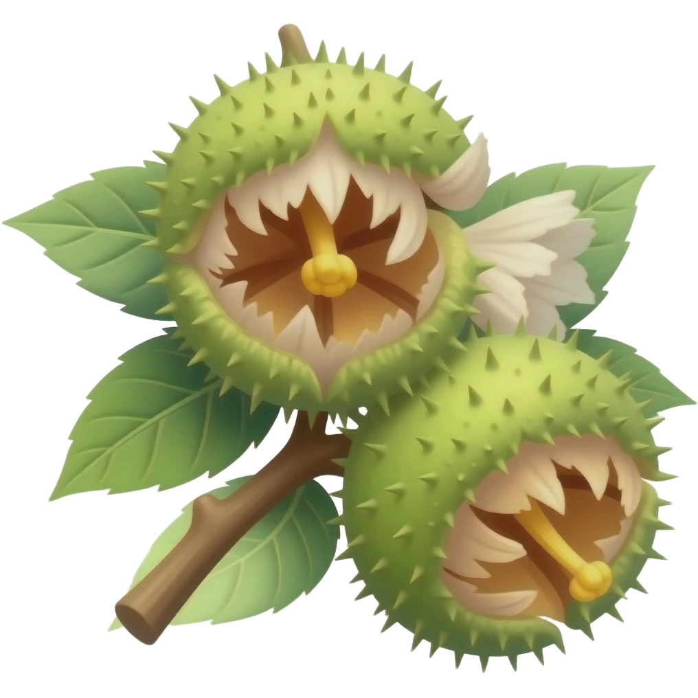 нарисуй цветы каштана emoji