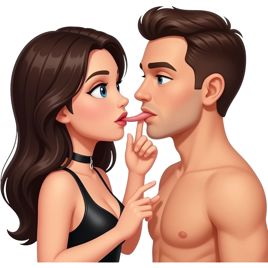 BDSM Woman getting her asshole licked by a naked man emoji
