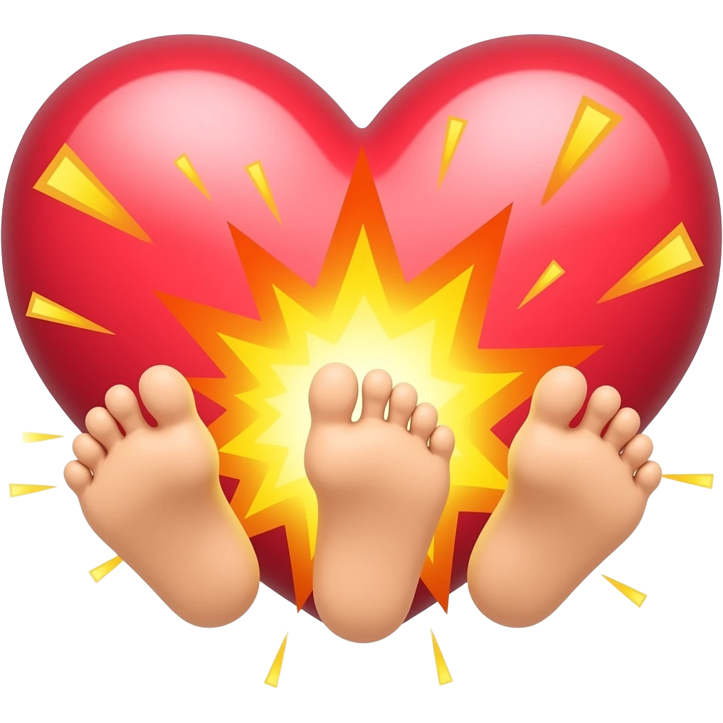 ♥️💥🦶🦶🦶 emoji