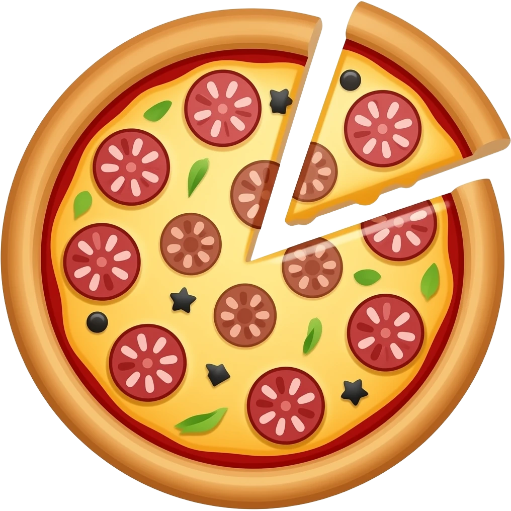 Pizza with 4 slices emoji