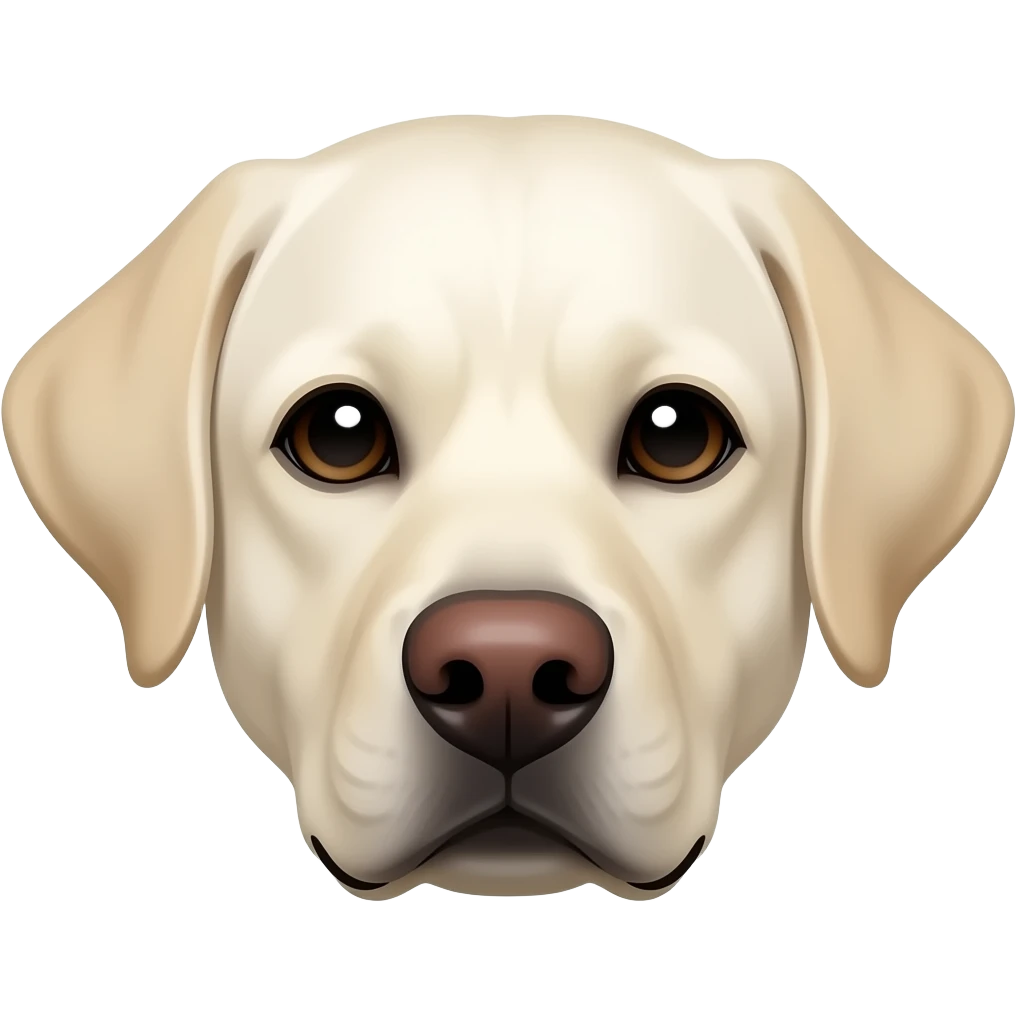 white labrador dog face emoji
