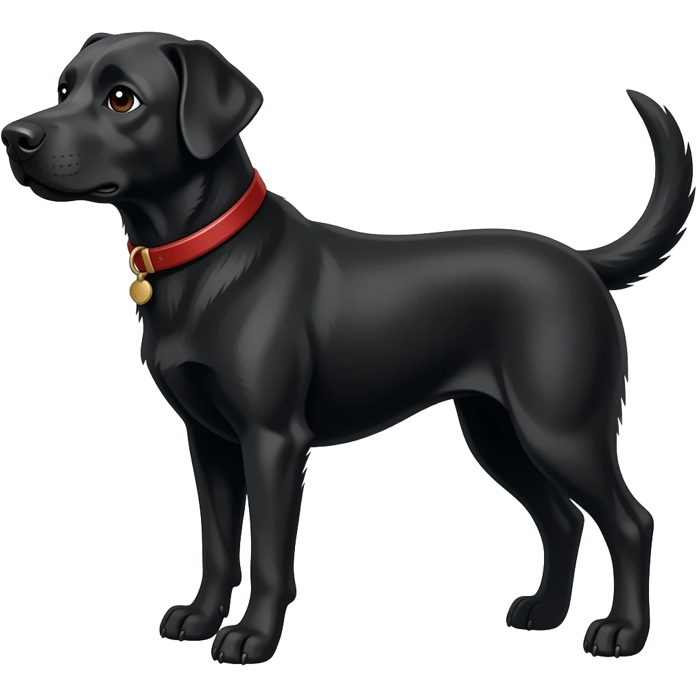 A black dog emoji