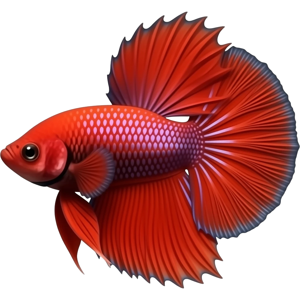 Red betta. Fish emoji