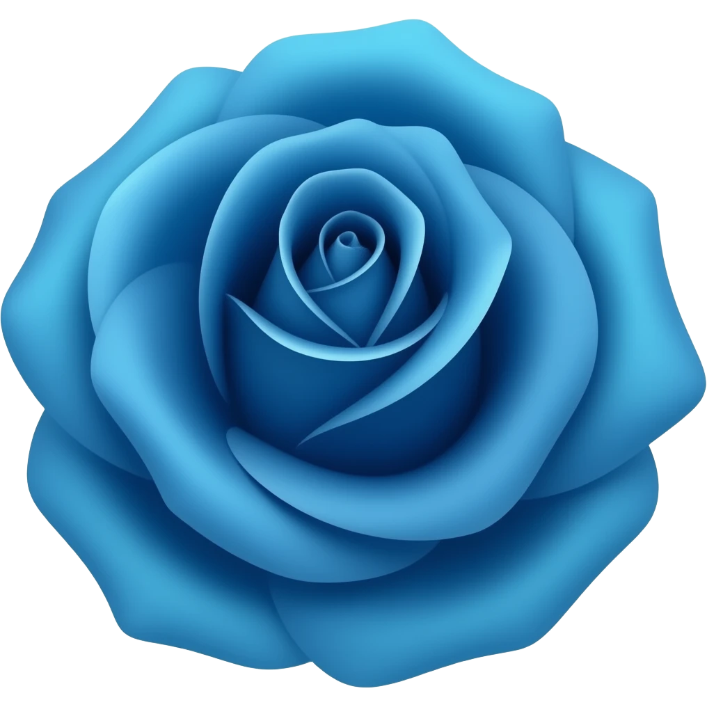 Blue rose emoji