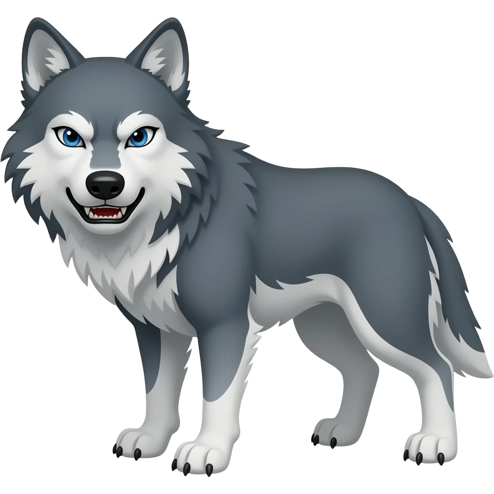 Angry wolf emoji