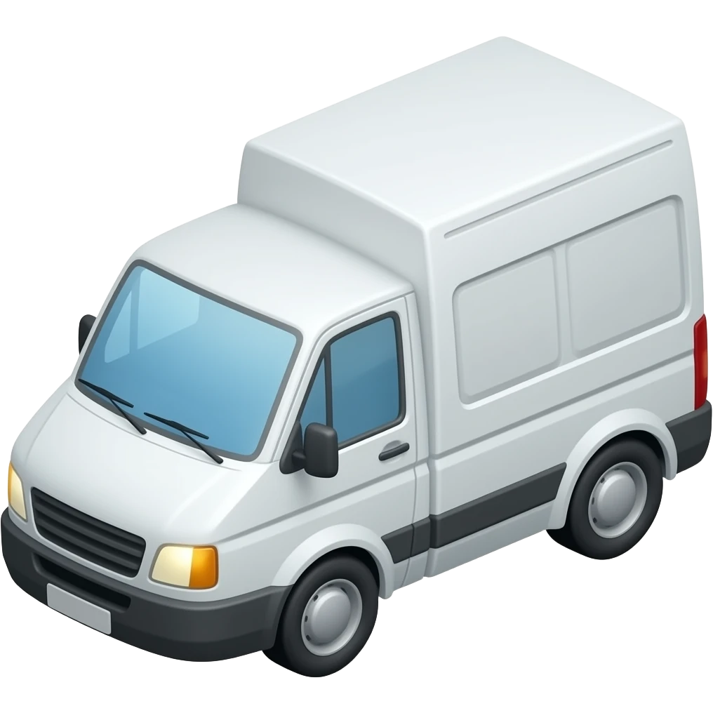 white cube-van emoji