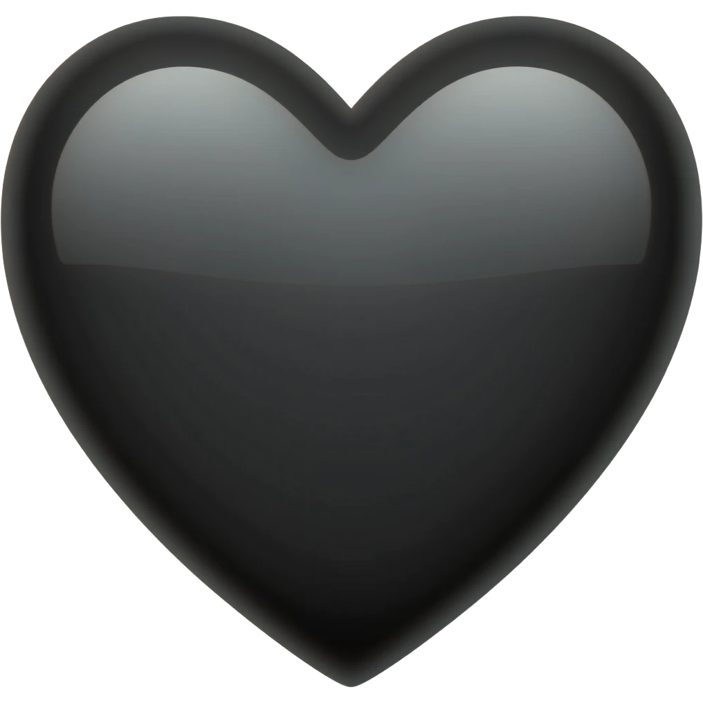 قلب مشکی emoji
