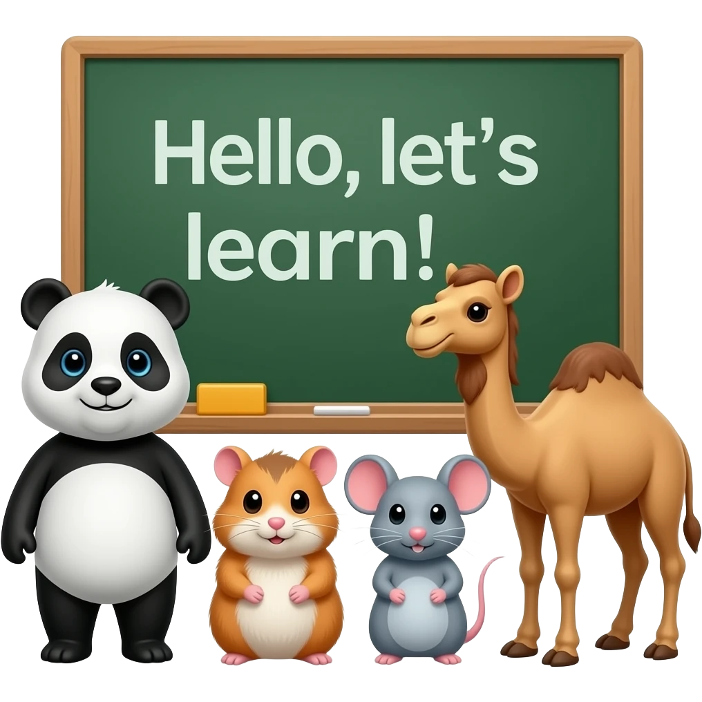 🐼🐹🐭🫎 hello let's learn emoji