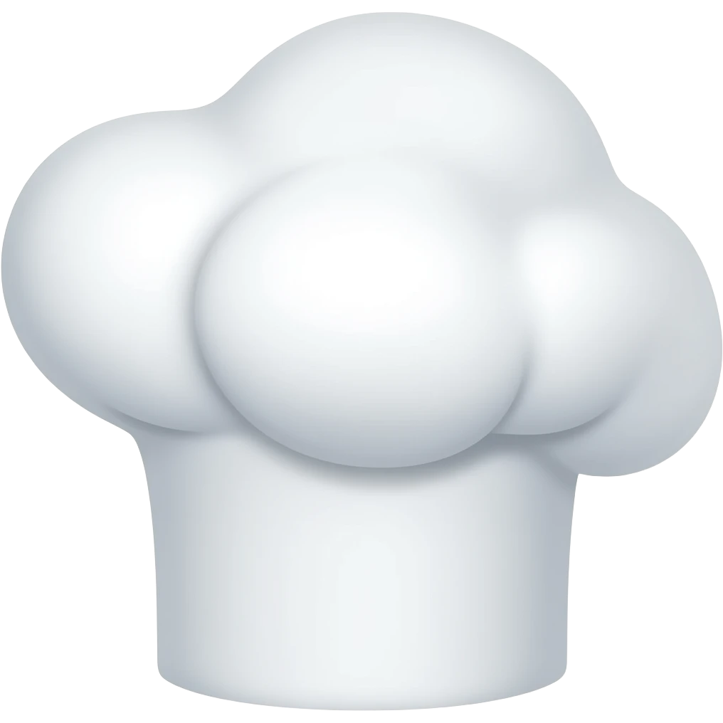 just a chef's hat. No face. Just the hat. emoji