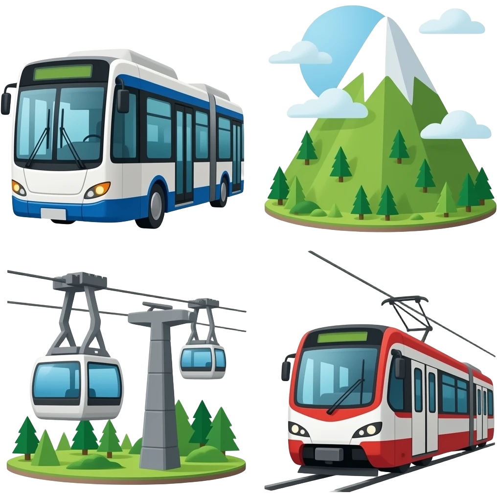 🚎🚃🚠🚡🚋 emoji