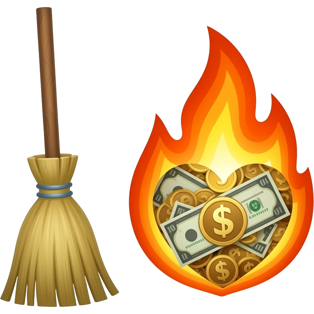 🧹💰❤️‍🔥 emoji