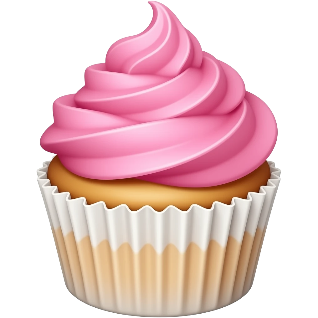 Cupcake with pink icing emoji