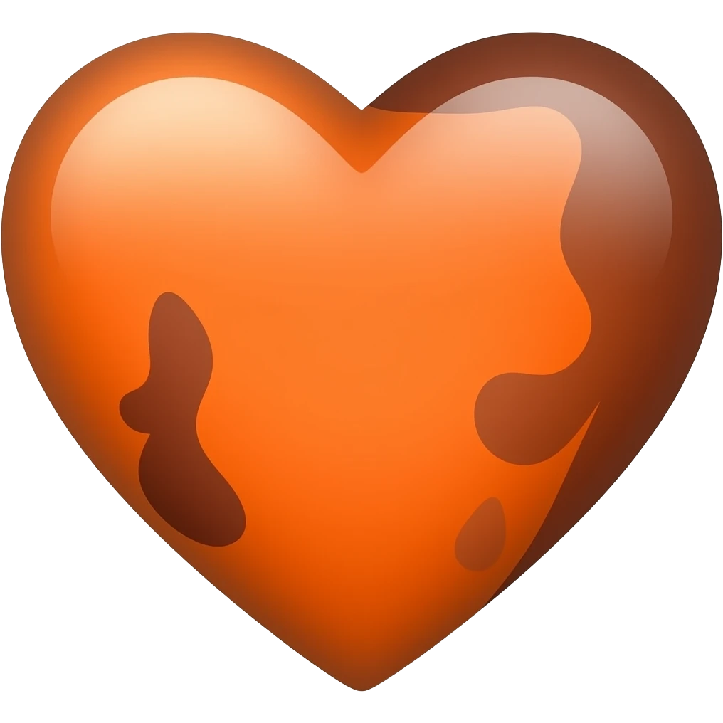 Burnt orange heart emoji