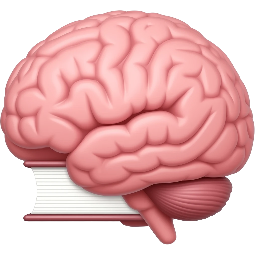 a bible book in the shape of a brain emoji