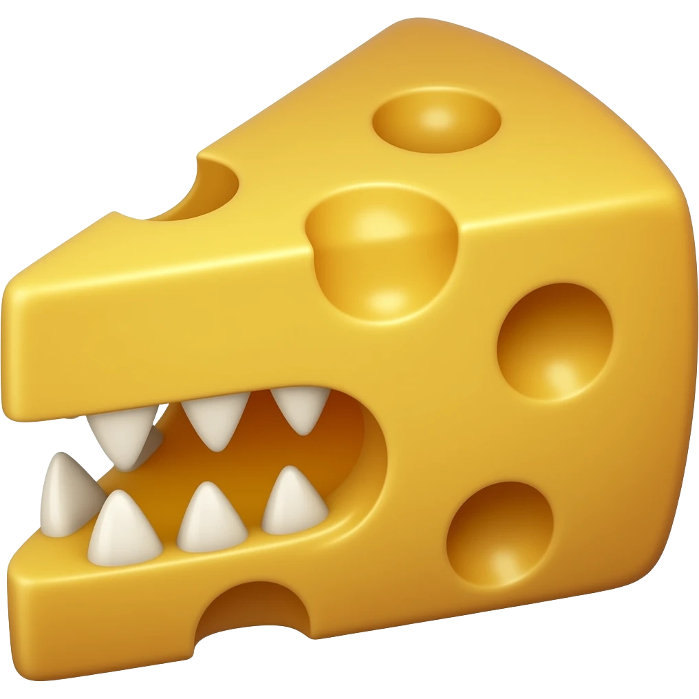 cheese with sharp teeth emoji
