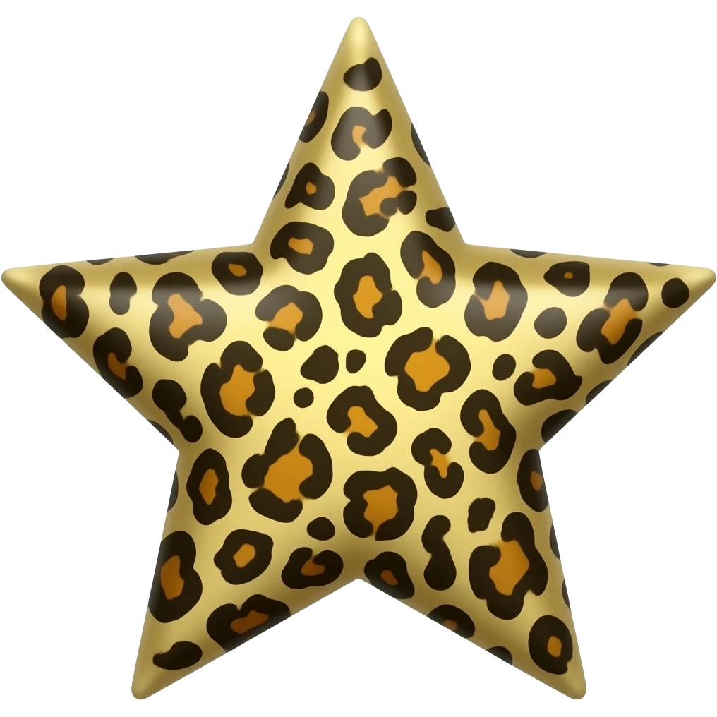 leopard print star emoji
