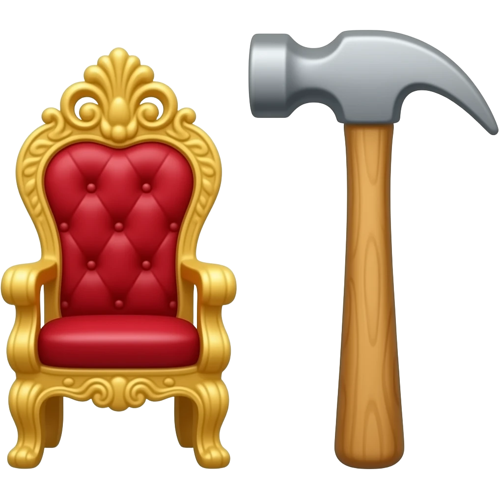 Nail, throne and hammer emoji