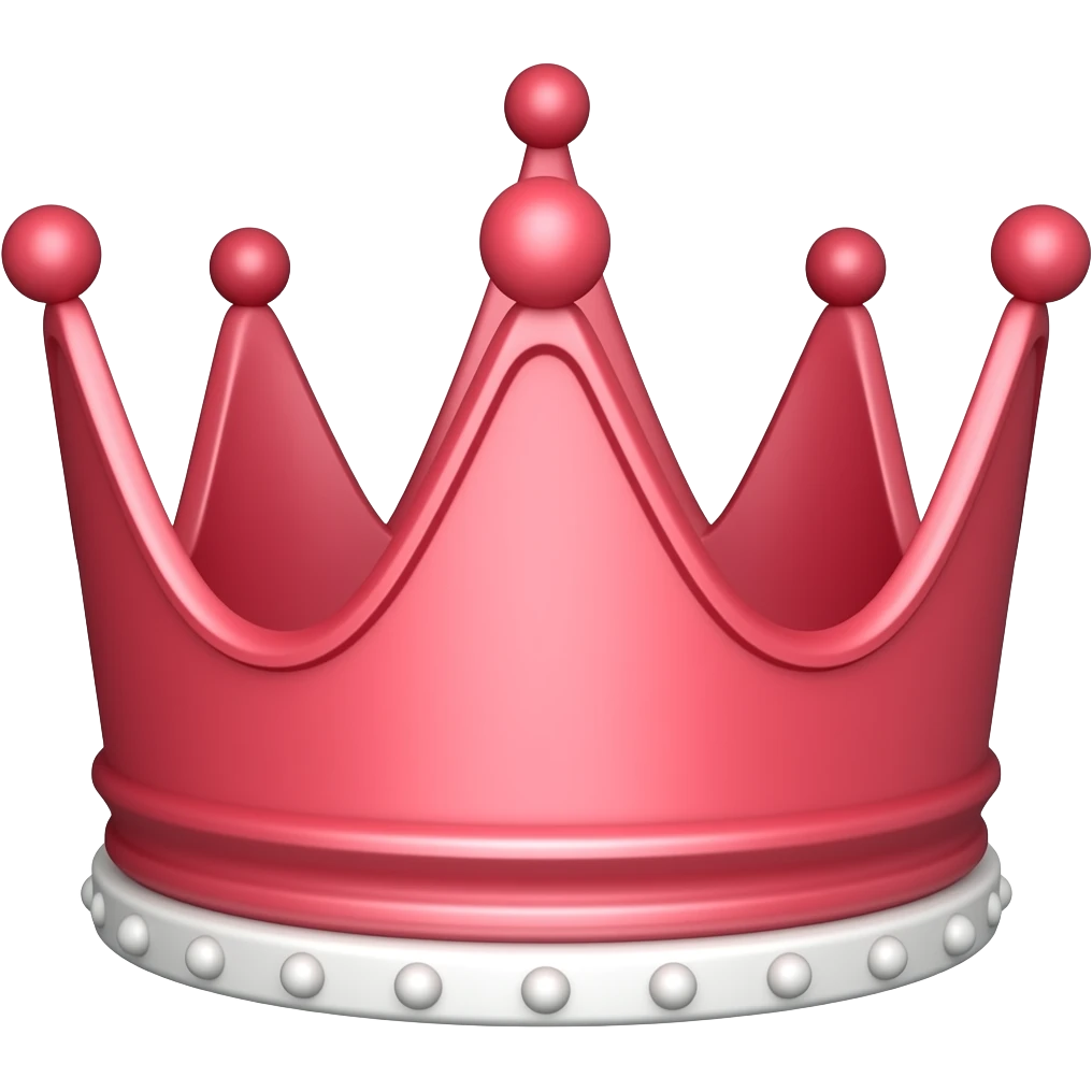 red and pink crown emoji