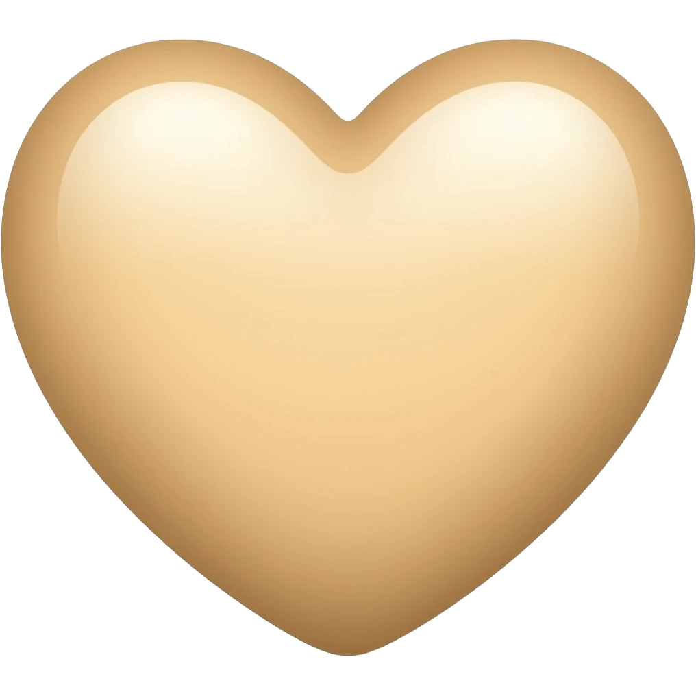 Beige heart emoji