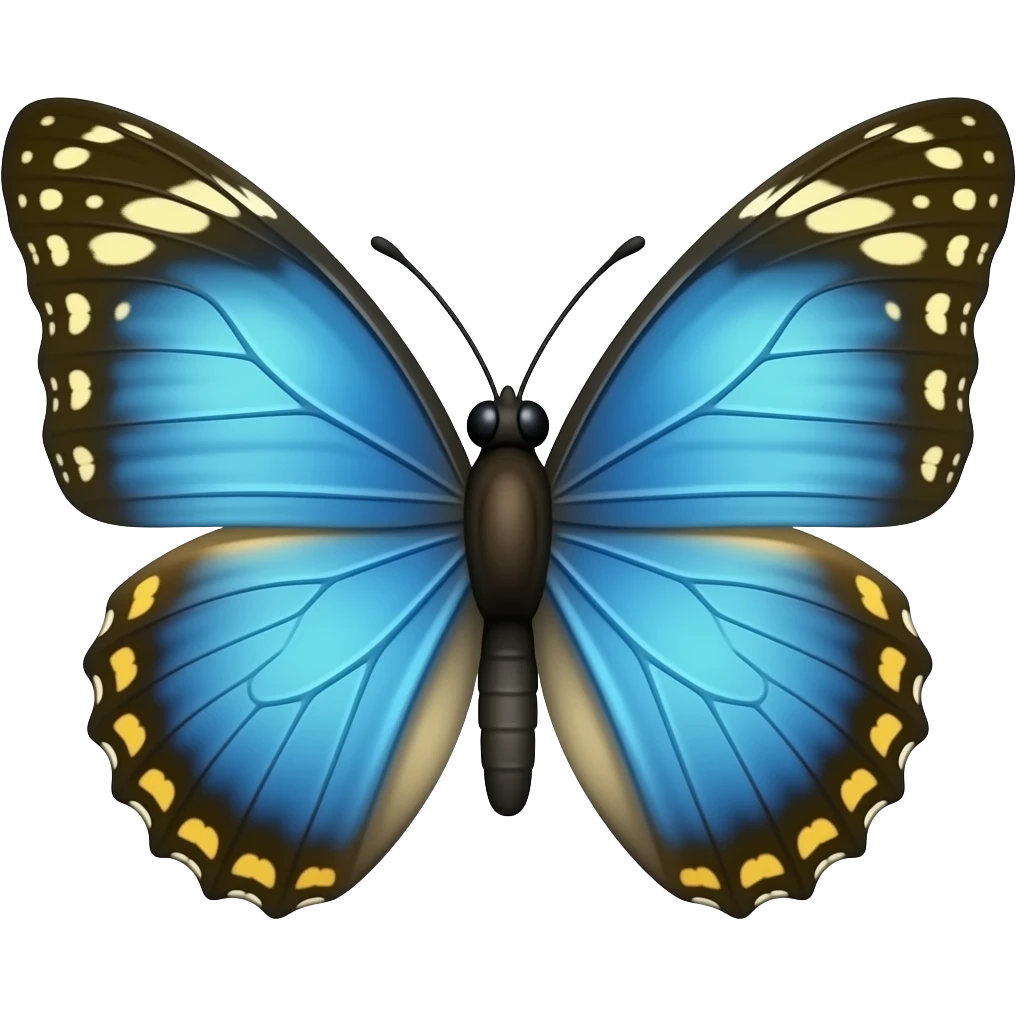 blue and gold small Butterfly emoji