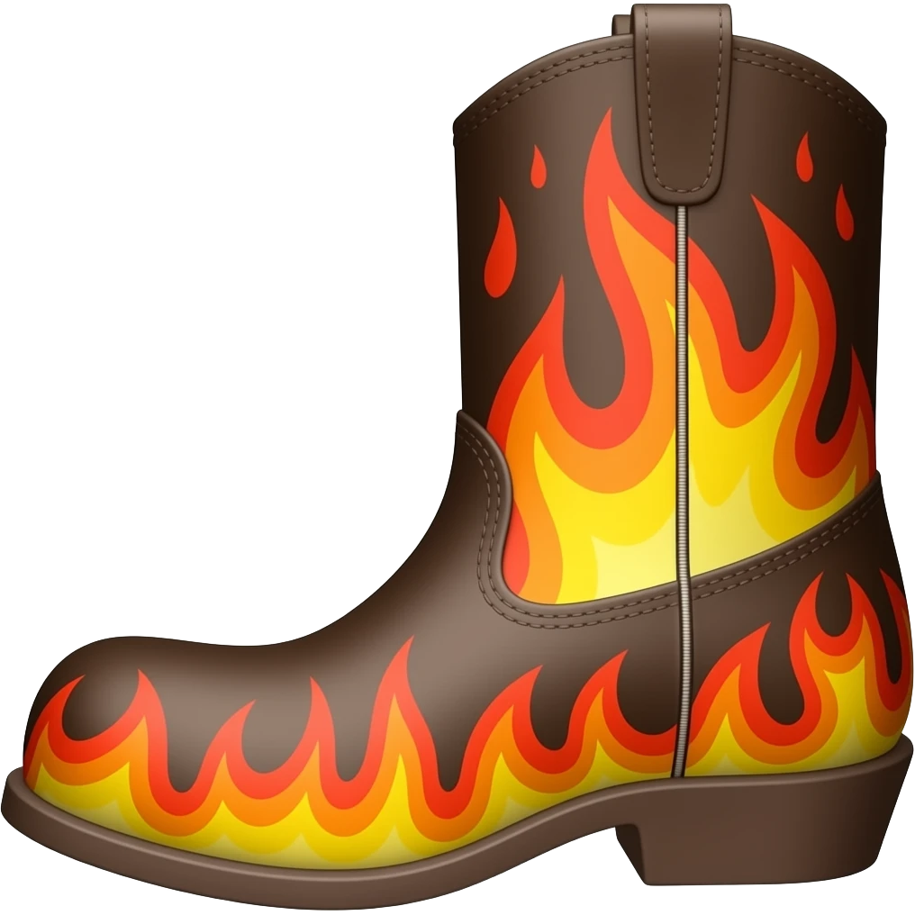 fire pattern boot emoji