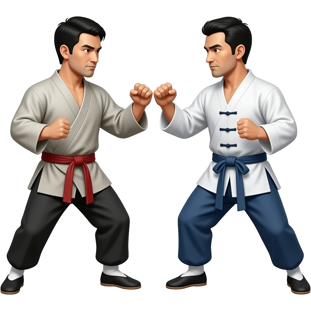 Kung Fu fight between two men emoji