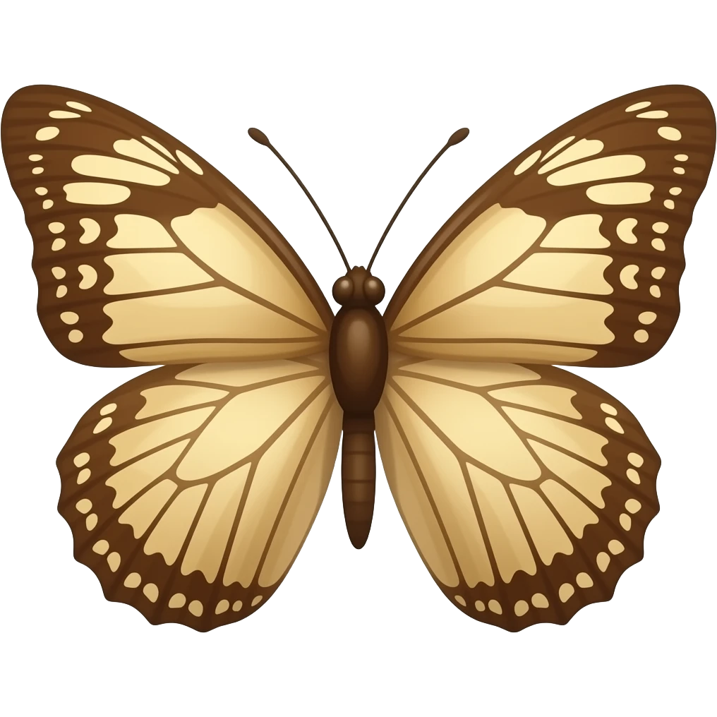 light brown butterfly emoji