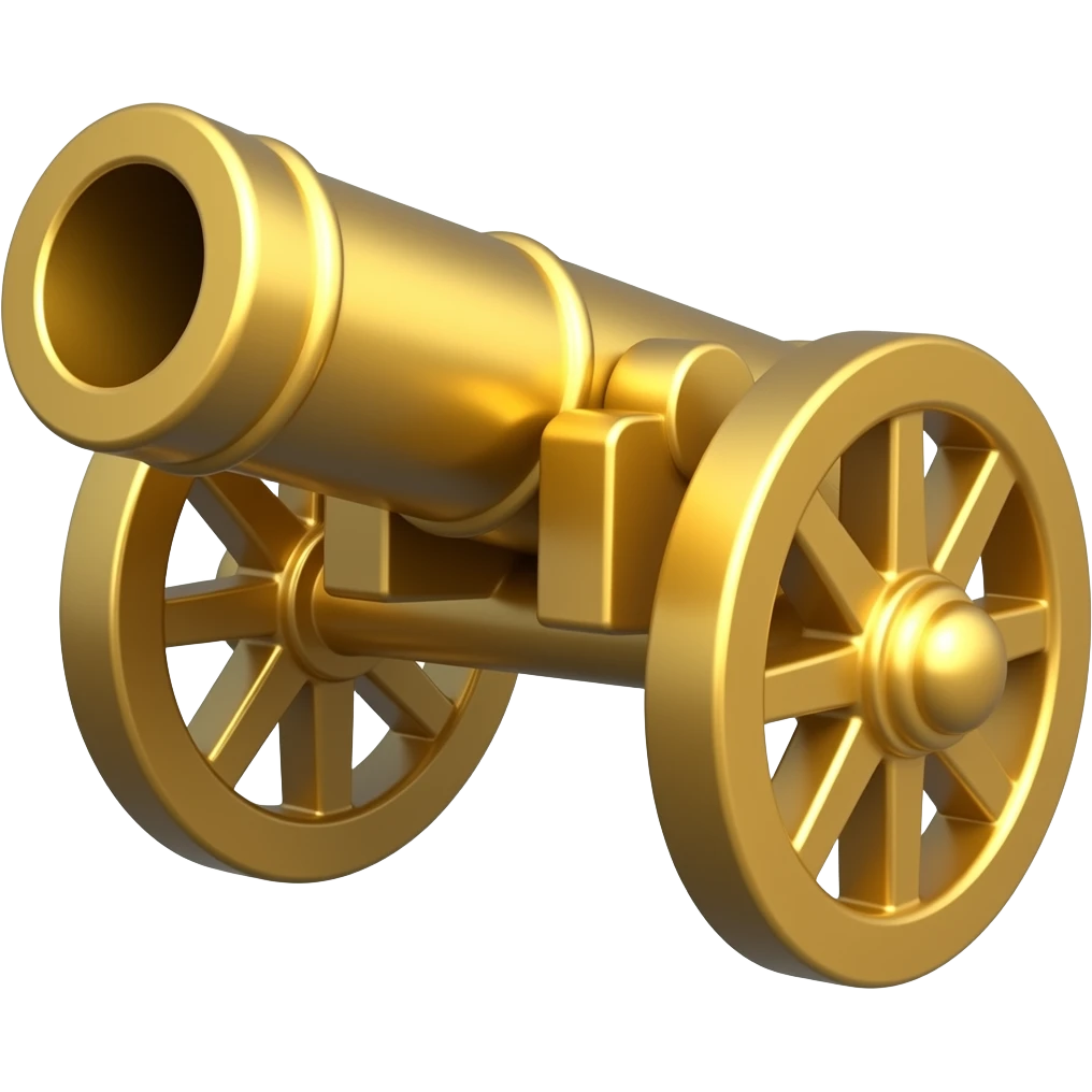 Gold cannon emoji