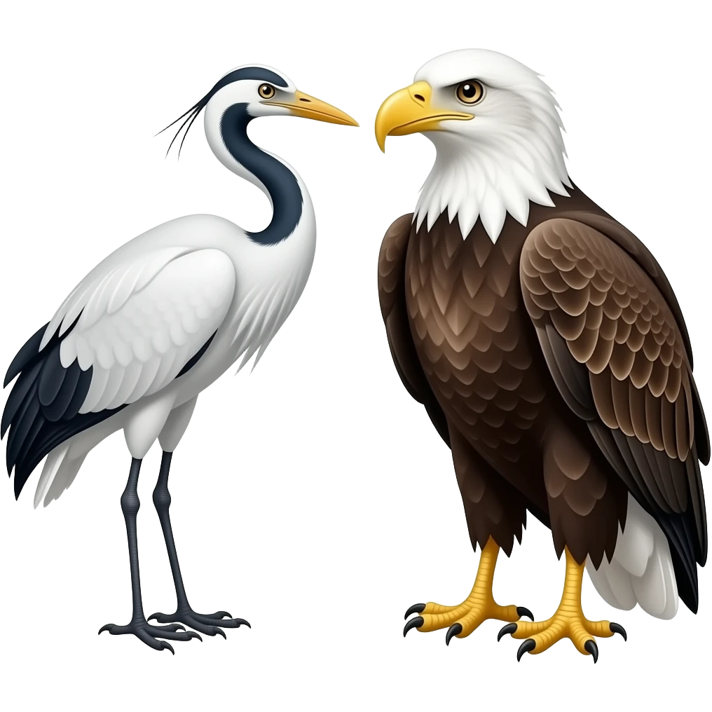Crane vs Eagle emoji