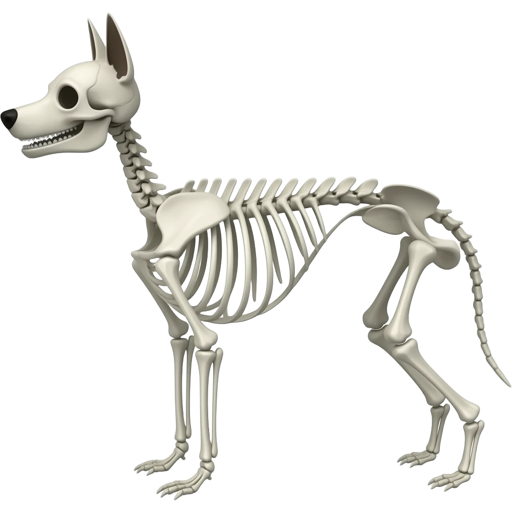Dog skeleton emoji