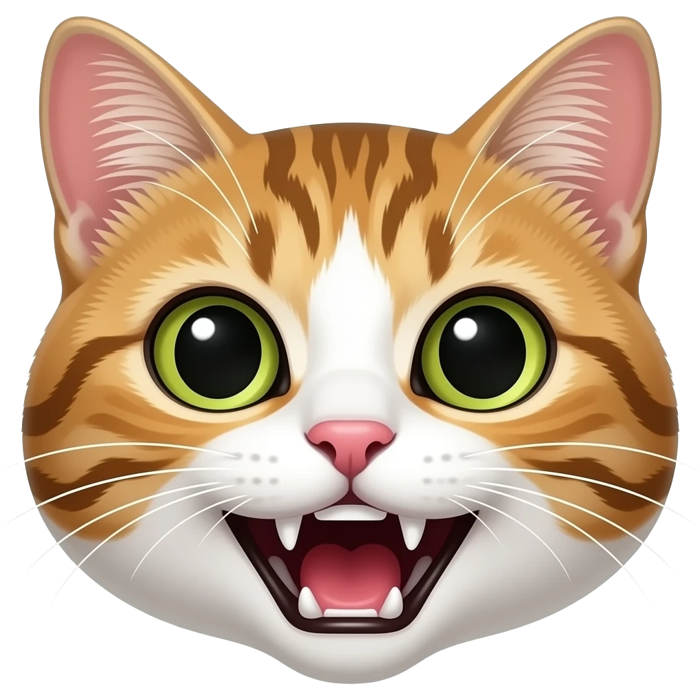 Tooth coming out cat emoji