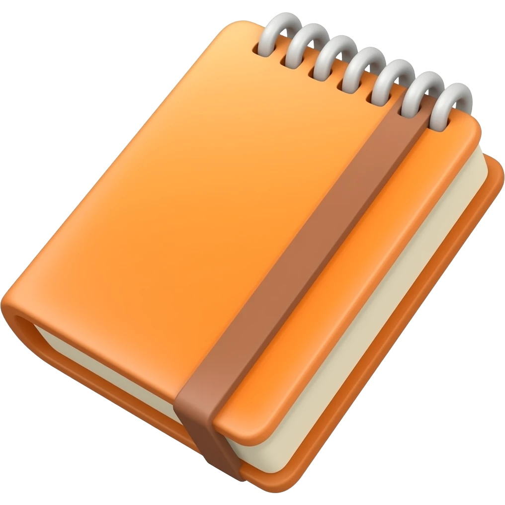 orange notebook emoji