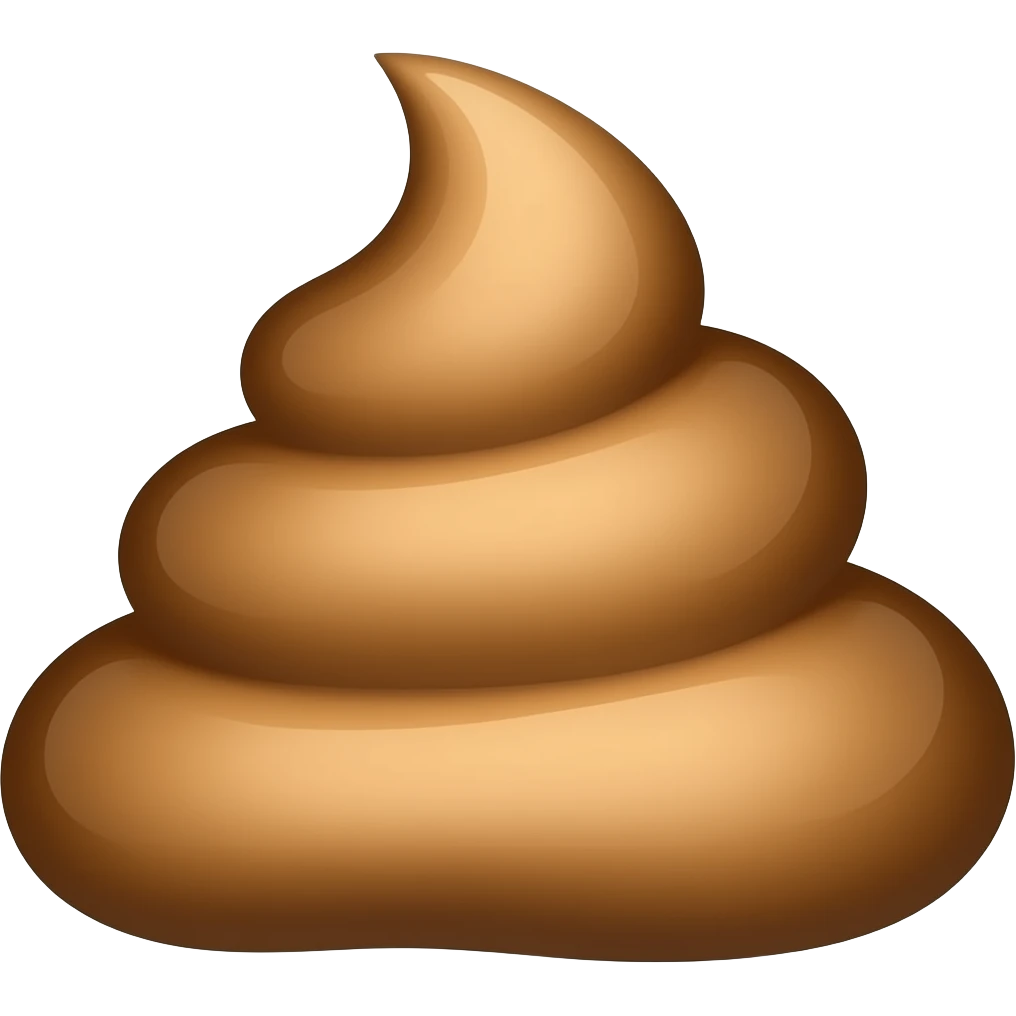 Poo in the toilet emoji