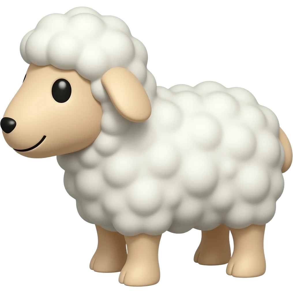 Toy plastic sheeep emoji