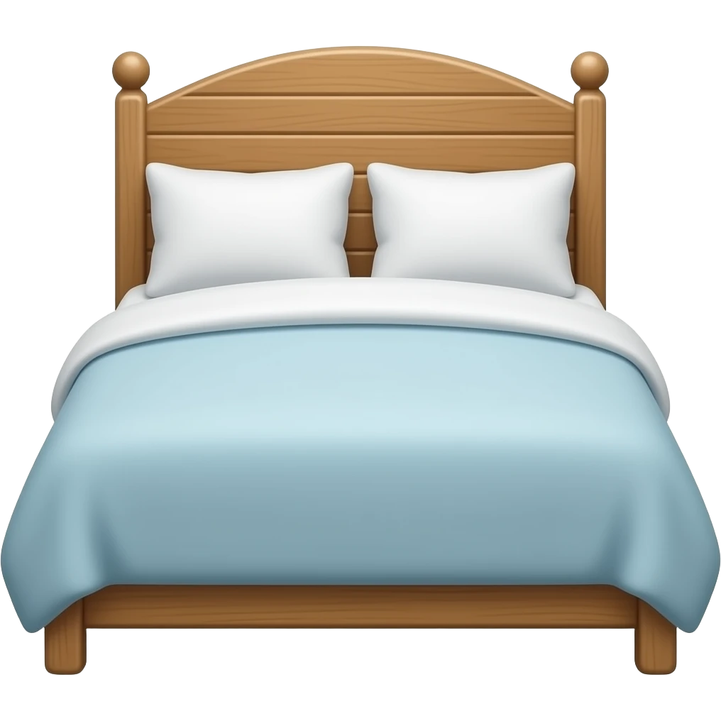 cozy bed front view emoji
