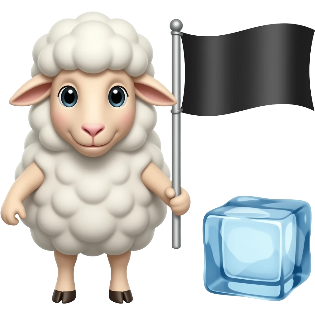🐑🏴🧊 emoji