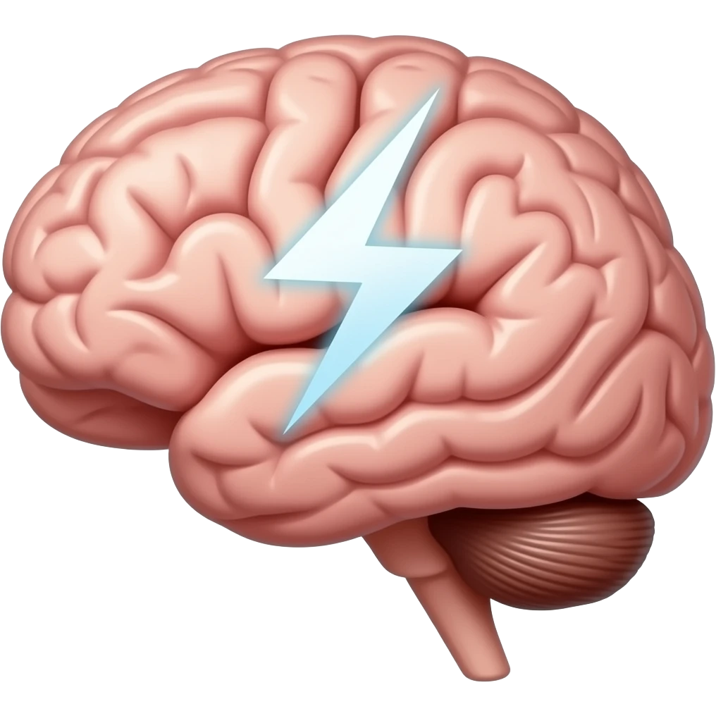 brain with electric shock emoji
