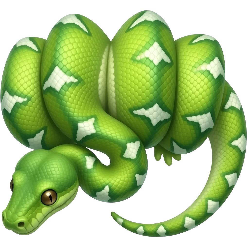 Now do a green tree python emoji