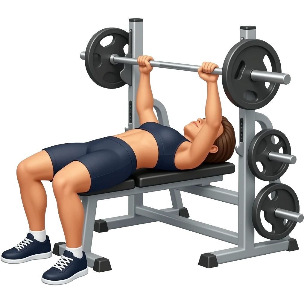woman decline bench press emoji