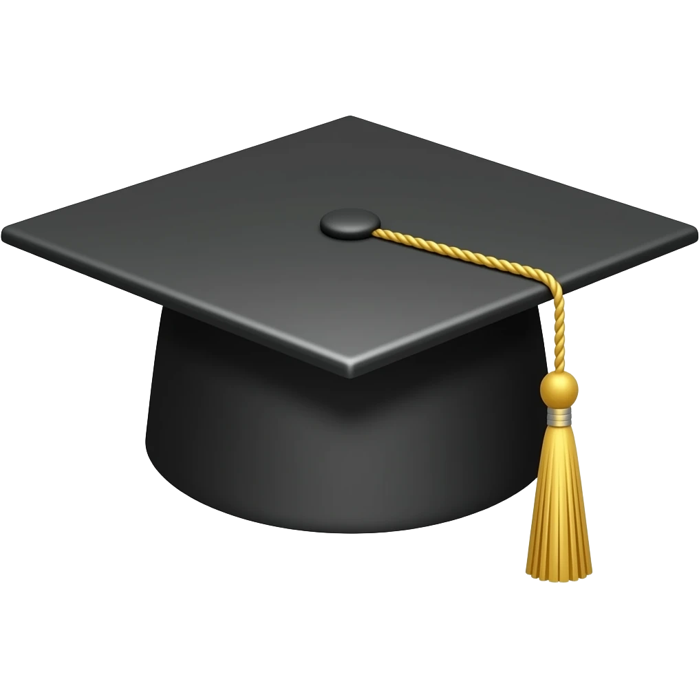 Graduation hat emoji